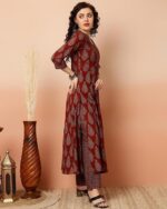Women Printed Kurta and Pant Set with Dupatta - Image 2