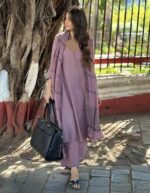 Women's Rayon Blend Straight Solid Kurta with Pant & Dupatta - Image 2