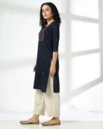 Women Geometric Print Straight Kurta - Image 3