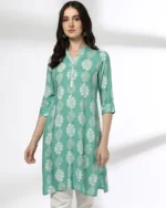 Women Floral Print Straight Kurta with Insert Pocket