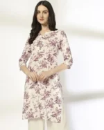 Women Floral Print Straight Kurta