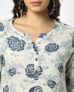 Women Floral Print Straight Kurta - Image 5